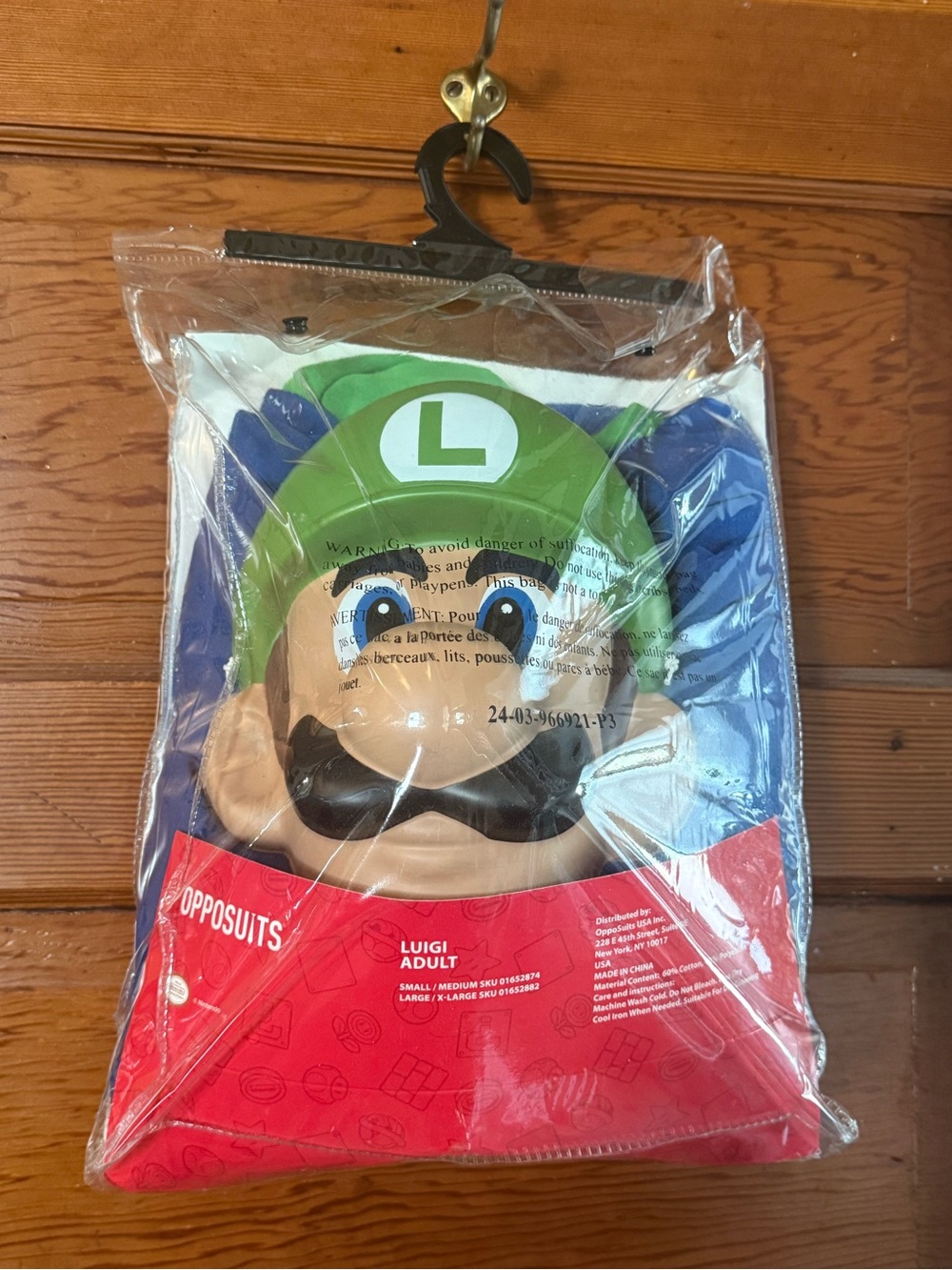 Adult Luigi Costume Set — Onesie and Mask
